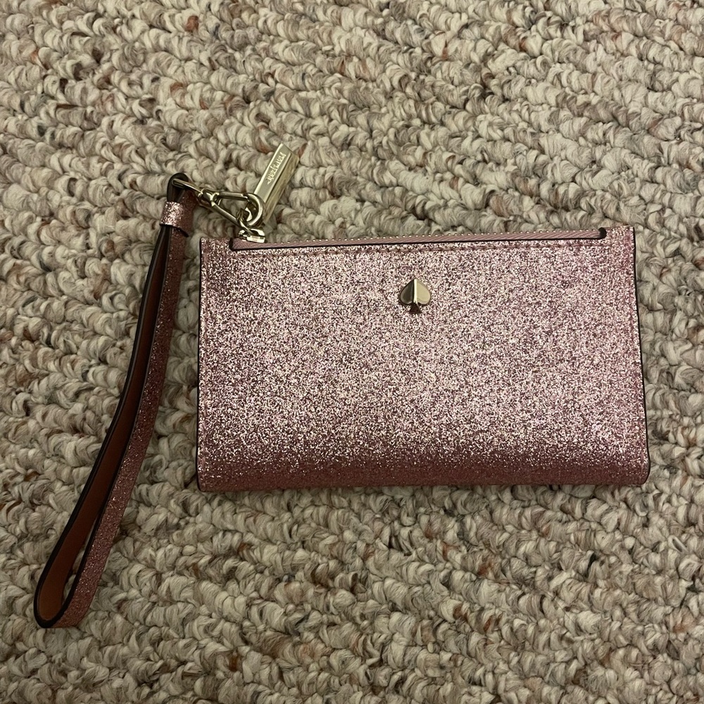 Kate Spade Pink Glitter Wristlet